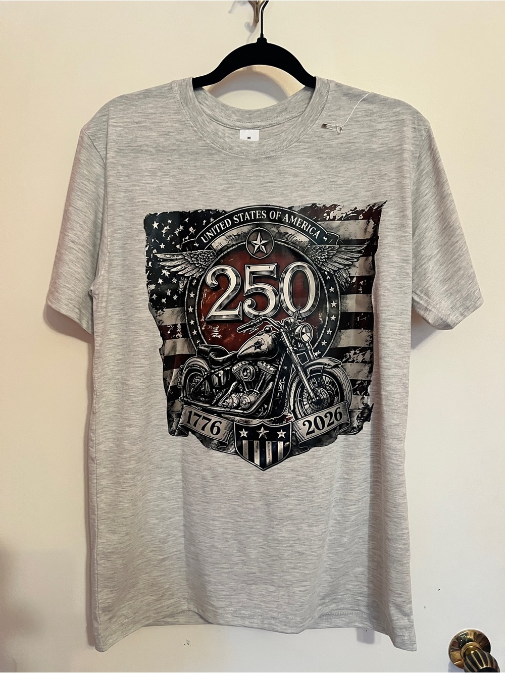 Men's 250 USA Anniversary T-shirt Heathered Gray
